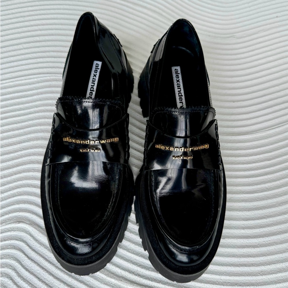 Alexander Wang Black Patent Leather Loafer - EY 40